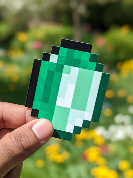 Minecraft Emerald PVC Card – The Ultimate Flex with Friends (Funny, Cool & Collectible)